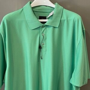 FX Fusion DriWay Polo Shirt Mens 2X Big Mint Green Short Sleeve Moisture Wicking